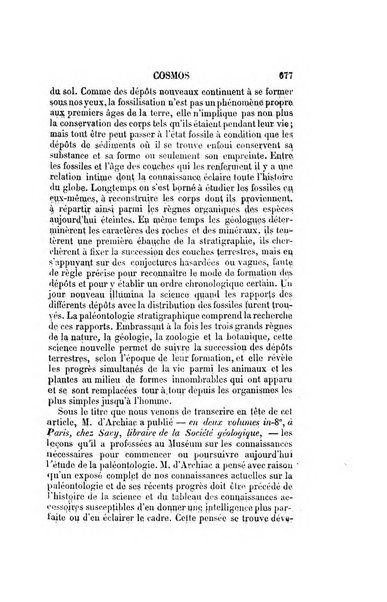 Le cosmos revue encyclopedique hebdomadaire des progres des sciences et de leurs applications aux arts et a l'industrie