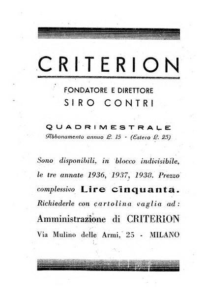 Criterion quadrimestrale di polemica e di dottrina neoscolastica