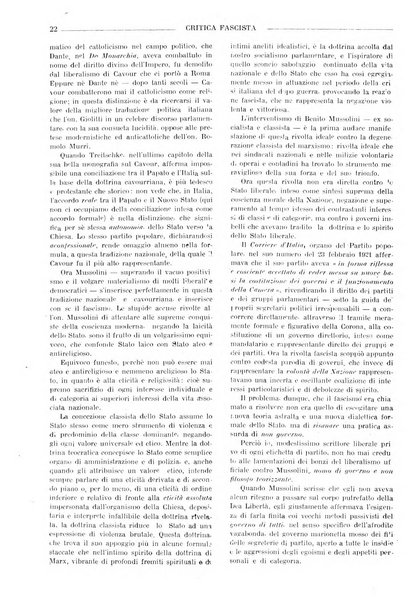 Critica fascista rivista quindicinale del fascismo diretta da Giuseppe Bottai