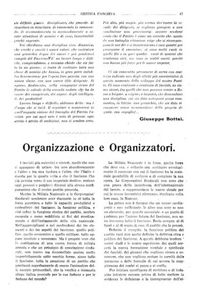 Critica fascista rivista quindicinale del fascismo diretta da Giuseppe Bottai