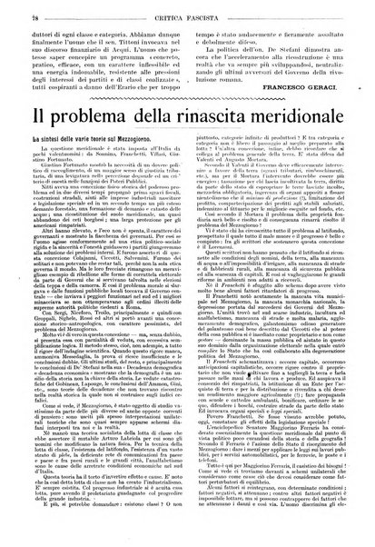 Critica fascista rivista quindicinale del fascismo diretta da Giuseppe Bottai