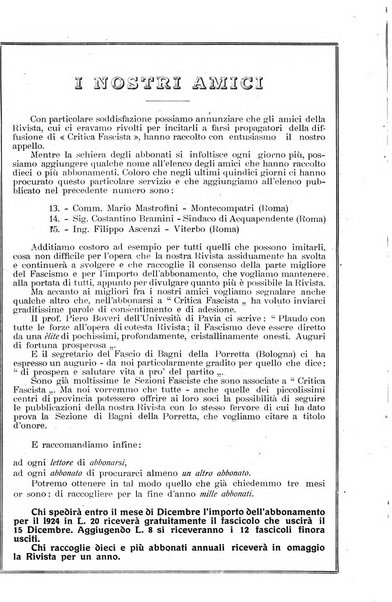 Critica fascista rivista quindicinale del fascismo diretta da Giuseppe Bottai