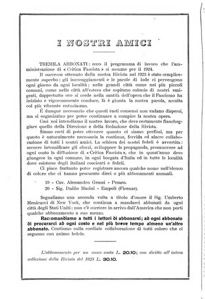 Critica fascista rivista quindicinale del fascismo diretta da Giuseppe Bottai