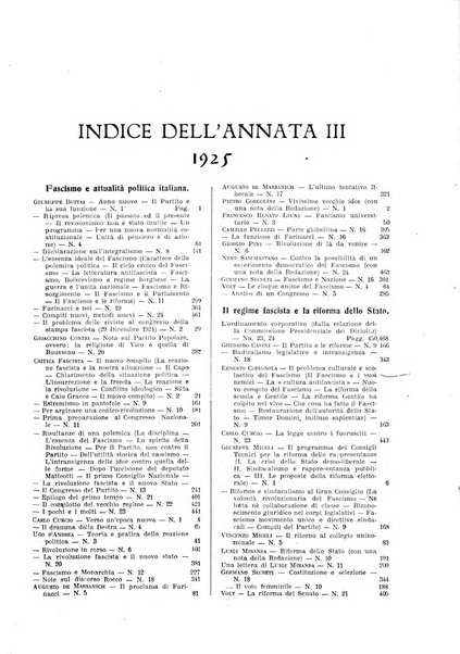 Critica fascista rivista quindicinale del fascismo diretta da Giuseppe Bottai