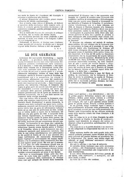 Critica fascista rivista quindicinale del fascismo diretta da Giuseppe Bottai