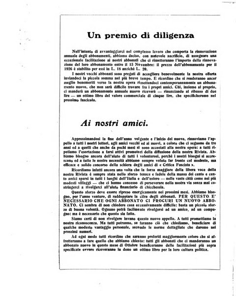 Critica fascista rivista quindicinale del fascismo diretta da Giuseppe Bottai