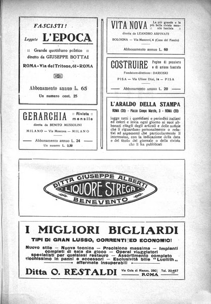 Critica fascista rivista quindicinale del fascismo diretta da Giuseppe Bottai