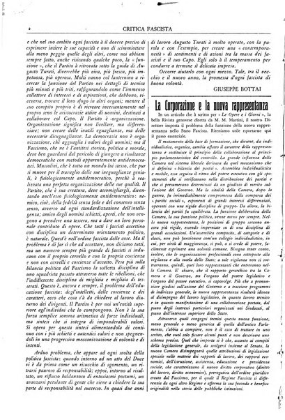 Critica fascista rivista quindicinale del fascismo diretta da Giuseppe Bottai