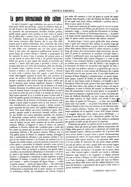 Critica fascista rivista quindicinale del fascismo diretta da Giuseppe Bottai