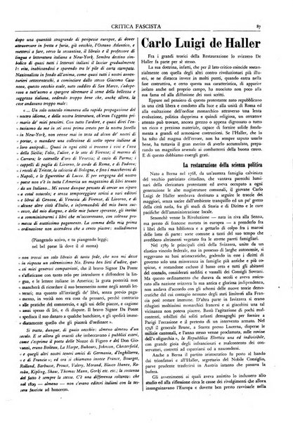 Critica fascista rivista quindicinale del fascismo diretta da Giuseppe Bottai