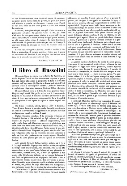 Critica fascista rivista quindicinale del fascismo diretta da Giuseppe Bottai