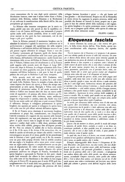 Critica fascista rivista quindicinale del fascismo diretta da Giuseppe Bottai