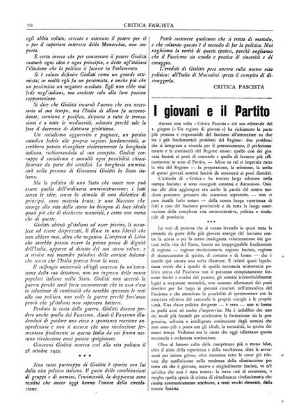 Critica fascista rivista quindicinale del fascismo diretta da Giuseppe Bottai