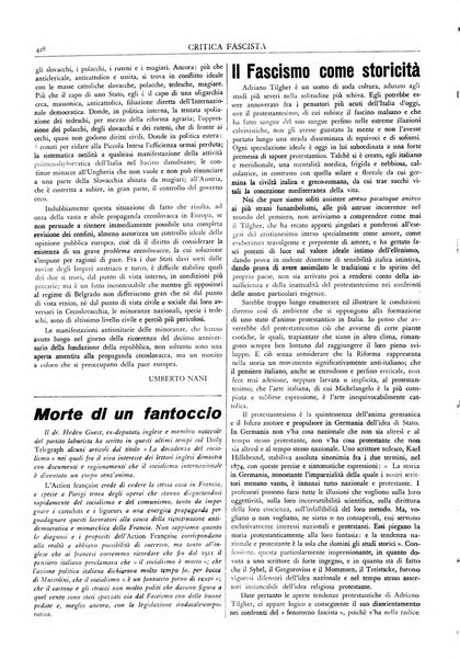 Critica fascista rivista quindicinale del fascismo diretta da Giuseppe Bottai