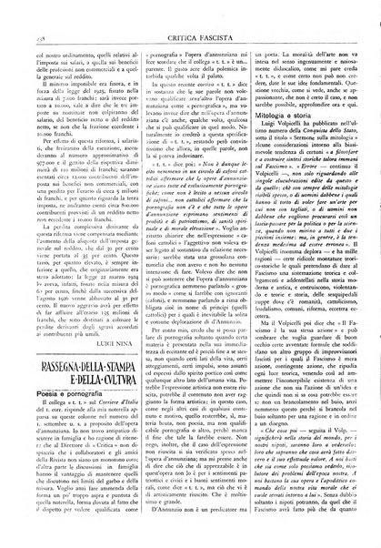 Critica fascista rivista quindicinale del fascismo diretta da Giuseppe Bottai