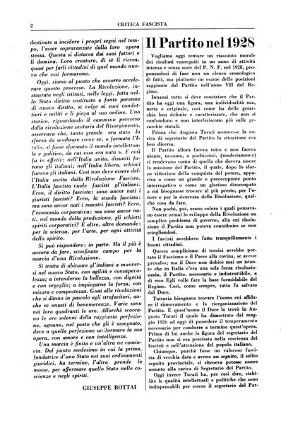 Critica fascista rivista quindicinale del fascismo diretta da Giuseppe Bottai