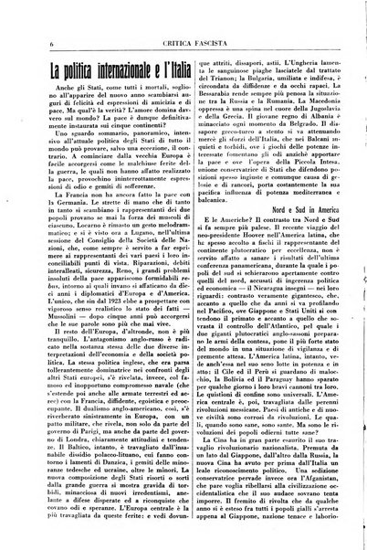 Critica fascista rivista quindicinale del fascismo diretta da Giuseppe Bottai