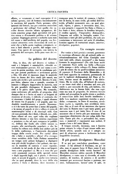 Critica fascista rivista quindicinale del fascismo diretta da Giuseppe Bottai