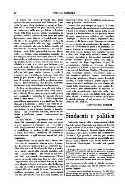 Critica fascista rivista quindicinale del fascismo diretta da Giuseppe Bottai