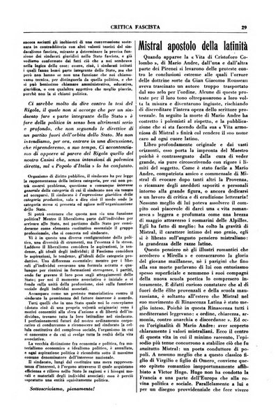 Critica fascista rivista quindicinale del fascismo diretta da Giuseppe Bottai