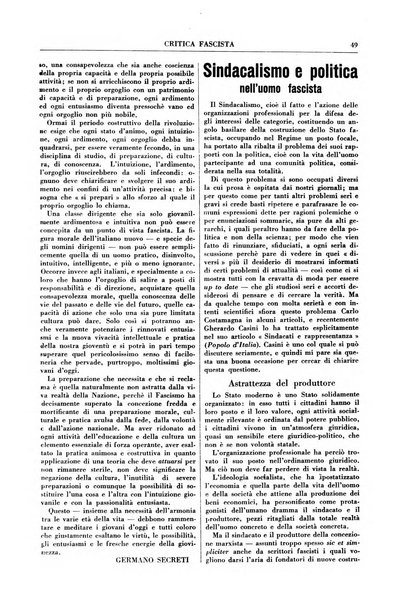 Critica fascista rivista quindicinale del fascismo diretta da Giuseppe Bottai