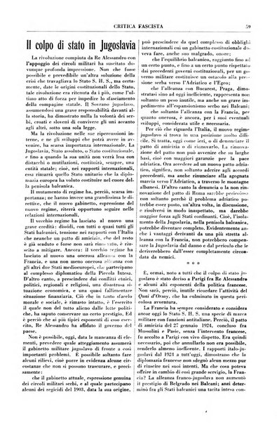 Critica fascista rivista quindicinale del fascismo diretta da Giuseppe Bottai