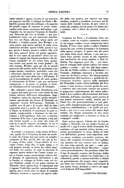 Critica fascista rivista quindicinale del fascismo diretta da Giuseppe Bottai