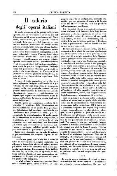 Critica fascista rivista quindicinale del fascismo diretta da Giuseppe Bottai