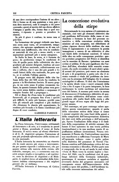 Critica fascista rivista quindicinale del fascismo diretta da Giuseppe Bottai