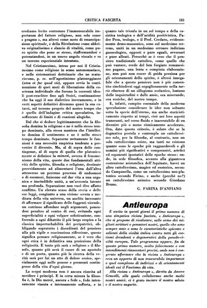 Critica fascista rivista quindicinale del fascismo diretta da Giuseppe Bottai