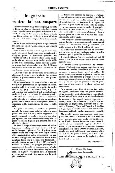 Critica fascista rivista quindicinale del fascismo diretta da Giuseppe Bottai