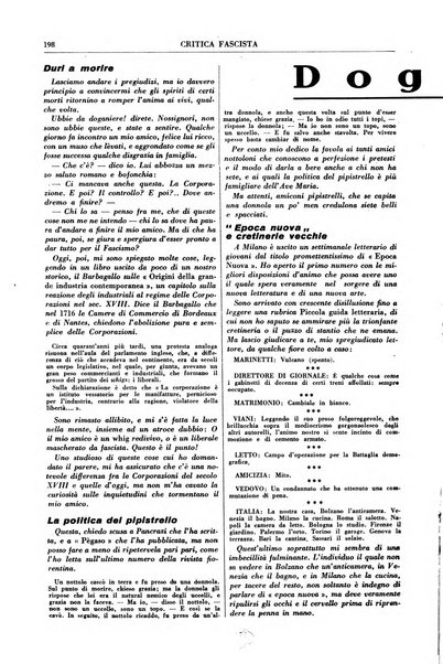 Critica fascista rivista quindicinale del fascismo diretta da Giuseppe Bottai