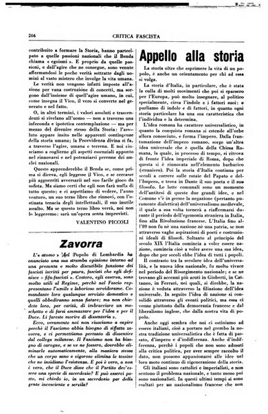 Critica fascista rivista quindicinale del fascismo diretta da Giuseppe Bottai