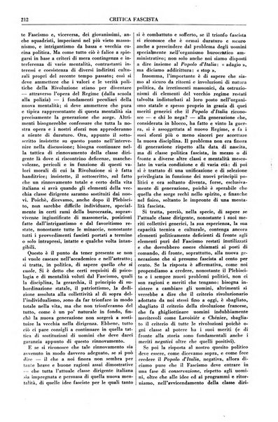 Critica fascista rivista quindicinale del fascismo diretta da Giuseppe Bottai