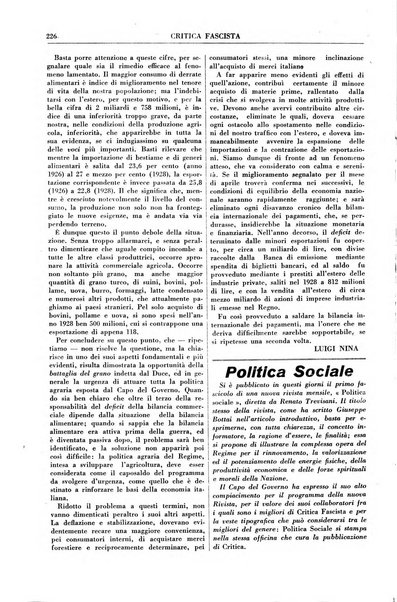 Critica fascista rivista quindicinale del fascismo diretta da Giuseppe Bottai