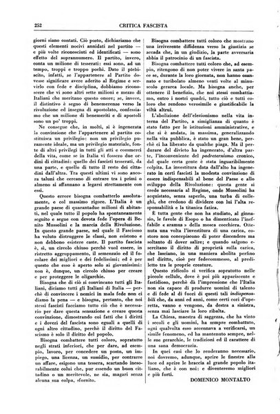 Critica fascista rivista quindicinale del fascismo diretta da Giuseppe Bottai