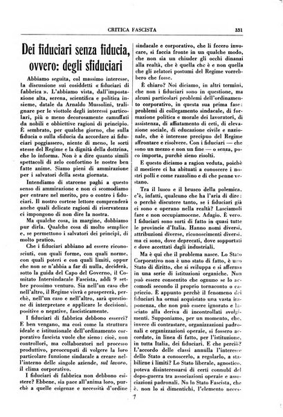 Critica fascista rivista quindicinale del fascismo diretta da Giuseppe Bottai