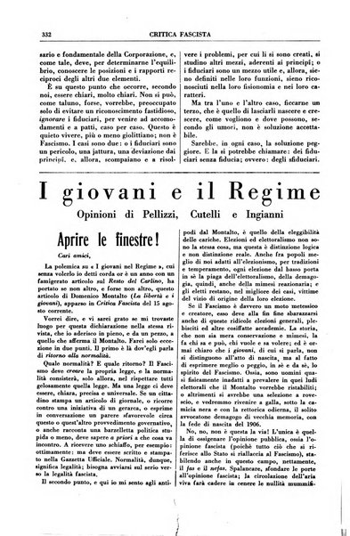 Critica fascista rivista quindicinale del fascismo diretta da Giuseppe Bottai