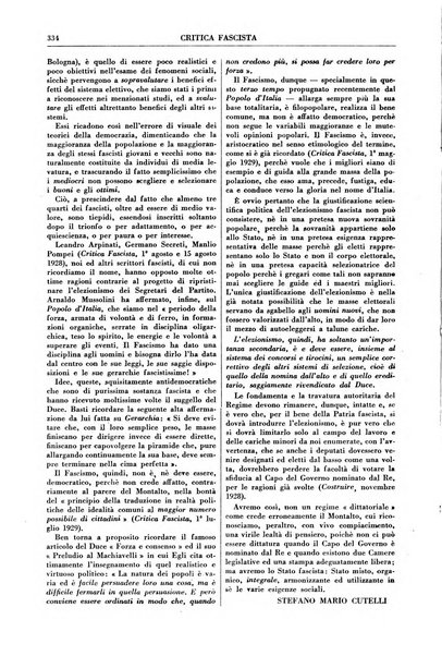 Critica fascista rivista quindicinale del fascismo diretta da Giuseppe Bottai