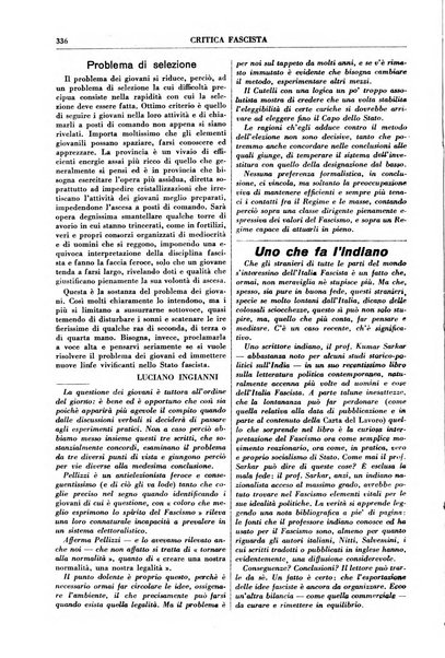 Critica fascista rivista quindicinale del fascismo diretta da Giuseppe Bottai