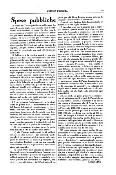 Critica fascista rivista quindicinale del fascismo diretta da Giuseppe Bottai