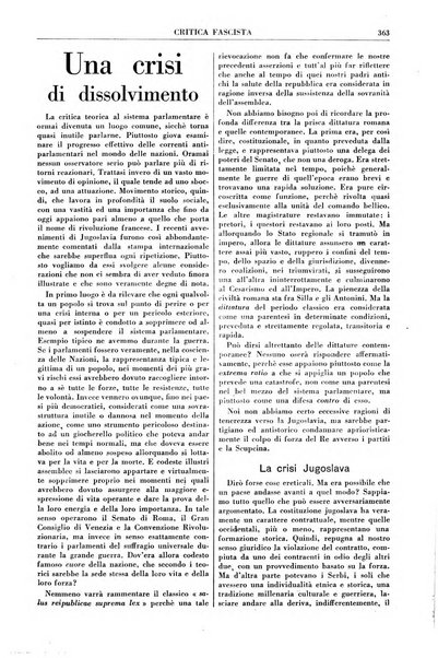 Critica fascista rivista quindicinale del fascismo diretta da Giuseppe Bottai