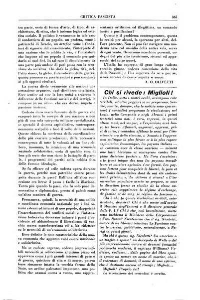 Critica fascista rivista quindicinale del fascismo diretta da Giuseppe Bottai