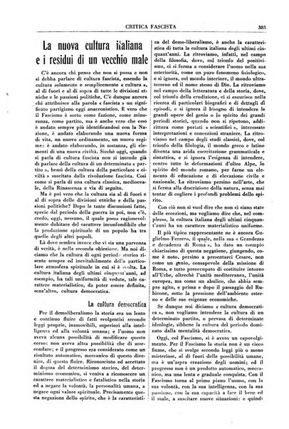 Critica fascista rivista quindicinale del fascismo diretta da Giuseppe Bottai