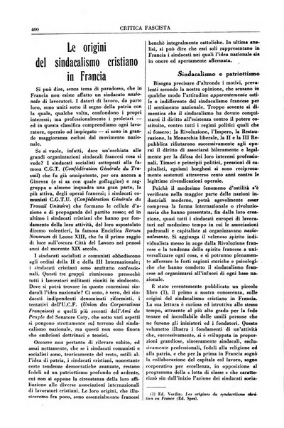 Critica fascista rivista quindicinale del fascismo diretta da Giuseppe Bottai