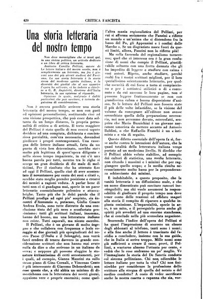 Critica fascista rivista quindicinale del fascismo diretta da Giuseppe Bottai