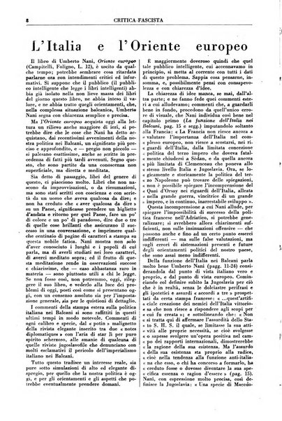 Critica fascista rivista quindicinale del fascismo diretta da Giuseppe Bottai