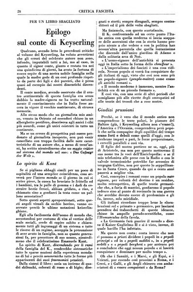 Critica fascista rivista quindicinale del fascismo diretta da Giuseppe Bottai