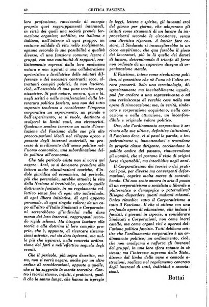 Critica fascista rivista quindicinale del fascismo diretta da Giuseppe Bottai