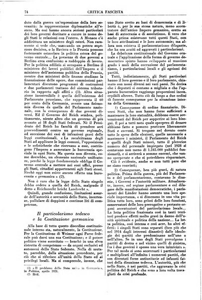 Critica fascista rivista quindicinale del fascismo diretta da Giuseppe Bottai